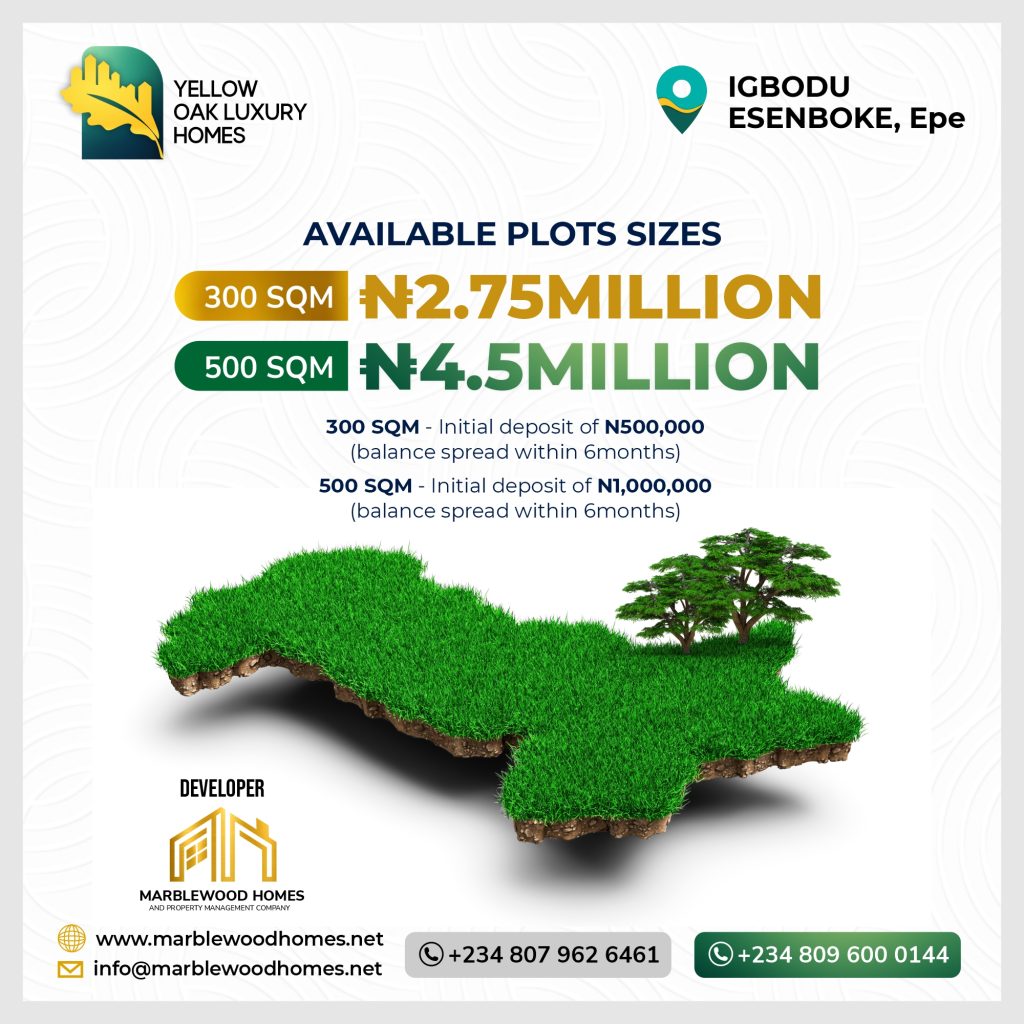 Affordable Land in Epe Lagos - Yellow Oak Luxury Homes